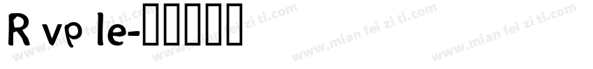 R vp le字体转换